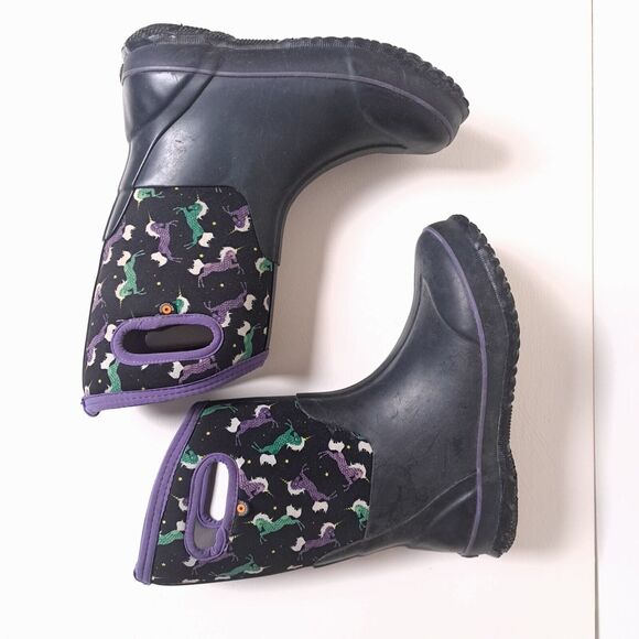 Bogs Kids Classic -30 Degree Insulated Unicorn Black Waterproof Boots Youth 5 38 - Picture 9 of 14